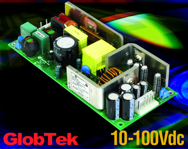 0 to 100v programmable voltage output Medical (60601-1)  Internal Open Frame Power Supply designed to meet ANSI/AAMI ES60601-1 and EN/IEC 60601-1, 3rd edition is rated up to 50W output with dual outputs, Model Series GTM93038-50VV-X.X-FW