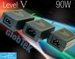 Miljövänliga GlobTek 90W strömförsörjningar möter krav till Level V