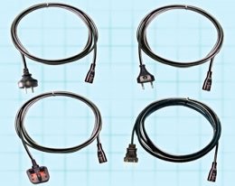 Power Cordset International Detachable Low Cost (2) Conductor IEC 320/C7