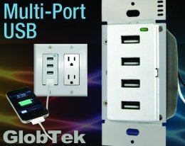 Multi-Port Wall Supply Serves Multiple USB-Driven Devices